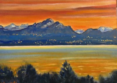 Tableau du Léman Rita Mancesti