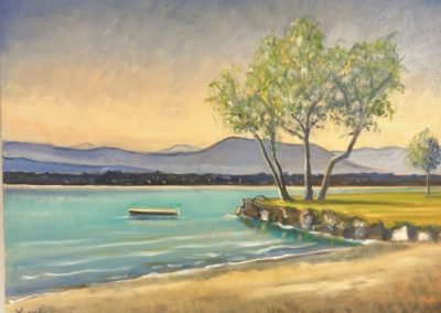 Tableau du Léman Rita Mancesti