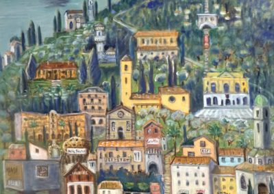 Tableaux contemporains de Suisse Rita Mancesti Mosaïques de villes