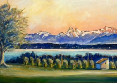 Tableau du Léman Rita Mancesti