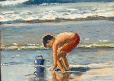 Reflet de garçon en Bretagne