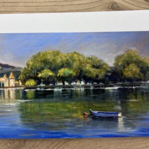 Carte illustrée par Barque à la Harpe de Rita Mancesti