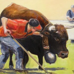 Peinture animalière « Murmure à la reine » de Rita Mancesti