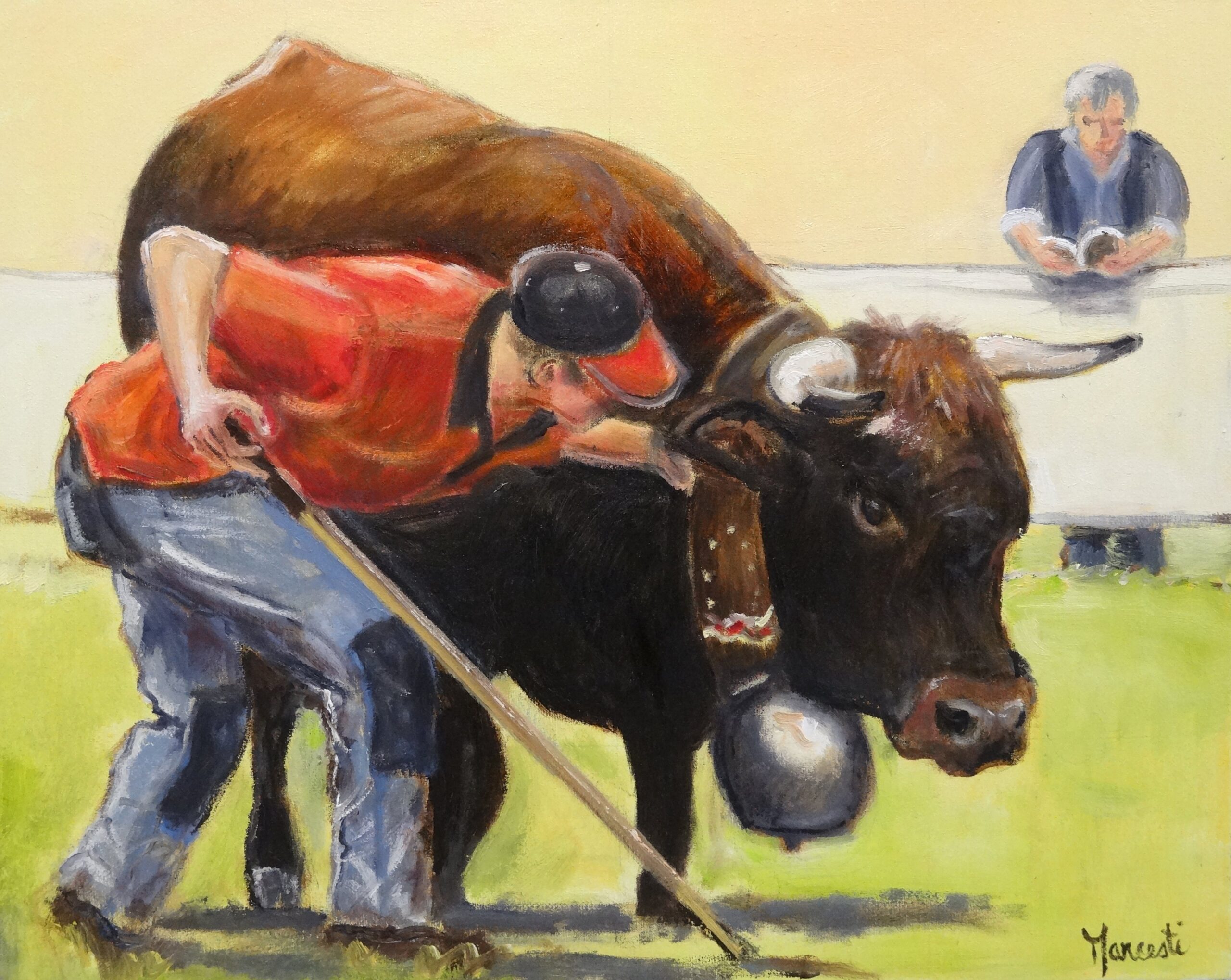 Peinture animalière « Murmure à la reine » de Rita Mancesti
